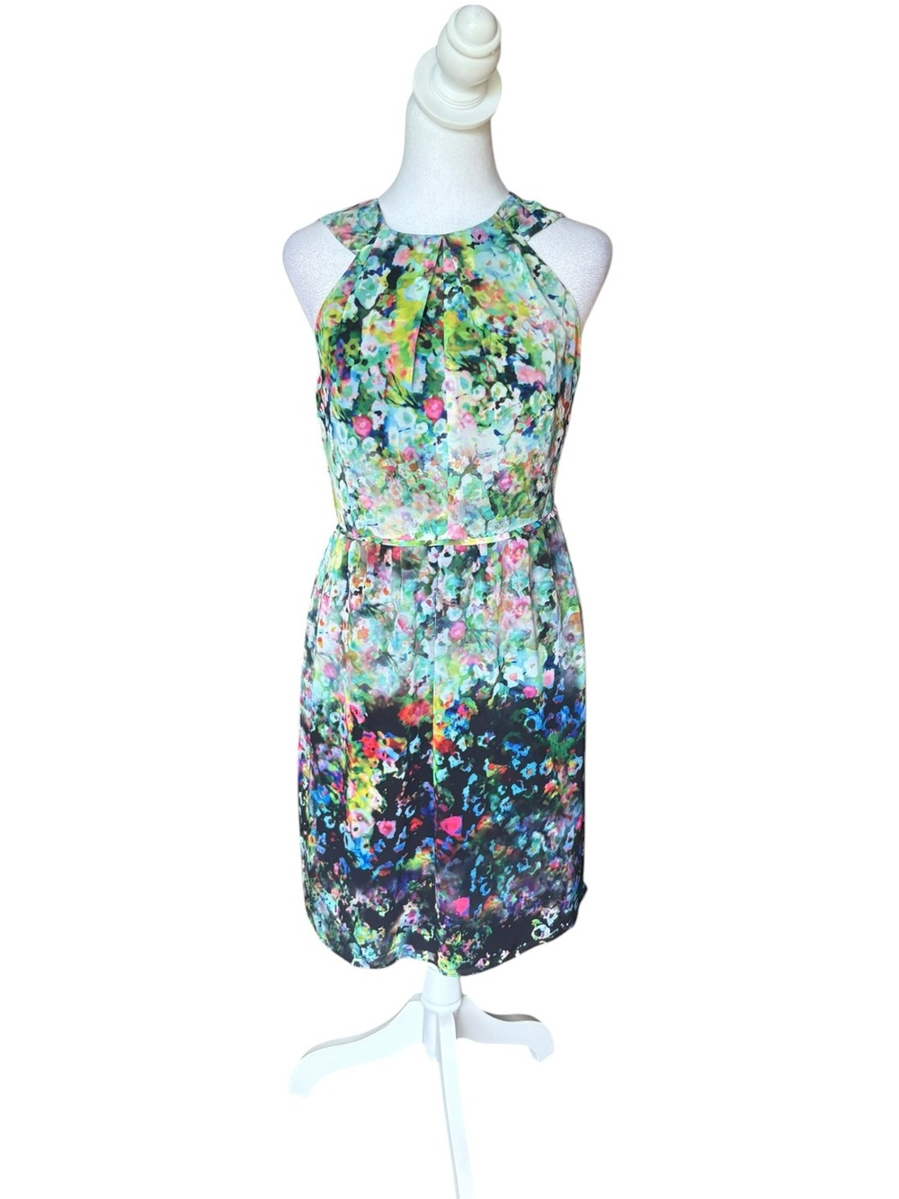 Shoshanna Floral Colorful Halter Mini Dress Womens Size 4